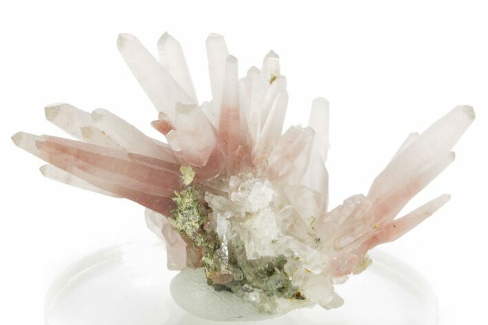 Hematite Quartz Crystals with Lustrous Epidote - Peru (New Find) #375561